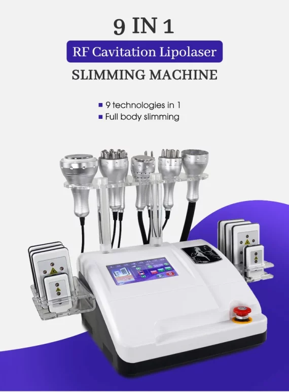 Newest 9 In 1 Lipolaser Cavitation Slimming Machine